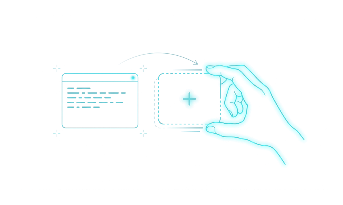 Hand pinching to spawn a new terminal pane